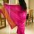 rani radiance pink silk blend saree with gold zari border