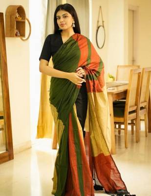 rainbow raga multi-colour saga cotton saree 1