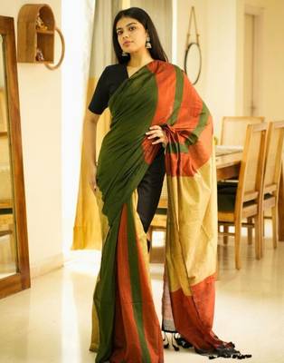 rainbow raga multi-colour saga cotton saree 3