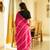 blush lines pink & white striped cotton saree
