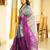 moonlit blush pink & silver glass-finish tissue saree