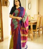 rainbow raga 2.0 multi-colour saga cotton saree (revamped edition)