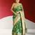 green banarasi saree with zari border