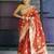 red banarasi saree with zari border