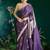 purple banarasi silk saree with zari border