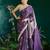 purple banarasi silk saree with zari border