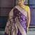 purple banarasi silk saree with zari border