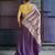 purple banarasi silk saree with zari border