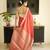 red-gold banarasi silk blend saree