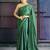 green modal silk blend saree