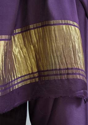 purple modal silk blend saree 4