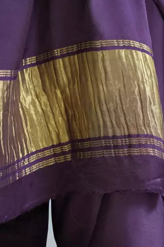 purple modal silk blend saree