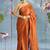 brown modal silk blend saree