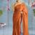 brown modal silk blend saree