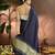 navy blue modal silk blend saree
