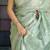 turqoise banarasi silk blend saree