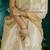 ivory & gold glass tissue silk blend saree