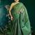 green glass tissue silk blend saree