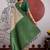 wine & off-white handloom weaving paper silk blend saree