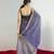 purple linen silk blend saree with zari border