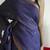 purple linen silk blend saree with zari border