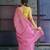 pink glass tissue silk blend saree