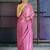 pink glass tissue silk blend saree
