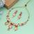 Multi color meena work matte gold necklace set