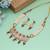 Multi color matte gold necklace set