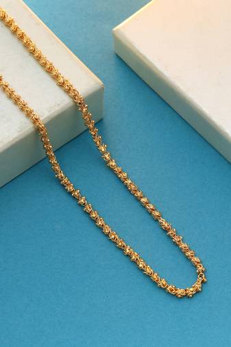 Gold color fashion chain necklace