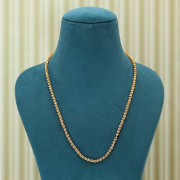 Gold color fashion chain necklace 2