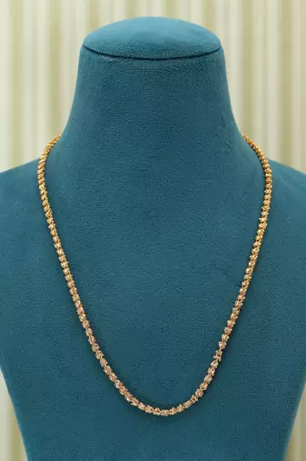 Gold color fashion chain necklace