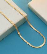 Gold color fashion chain necklace