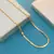 Gold color fashion chain necklace