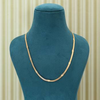Gold color fashion chain necklace 2