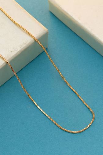 Gold color fashion chain necklace