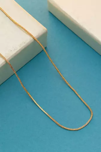 Gold color fashion chain necklace