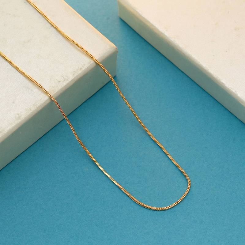 Gold color fashion chain necklace