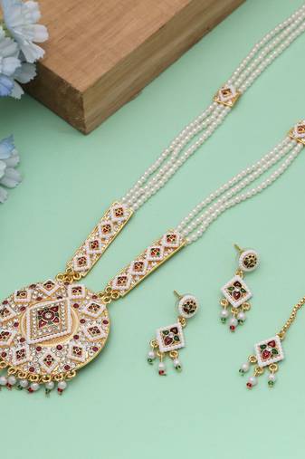 Multi color rajputi jewellery rani haar