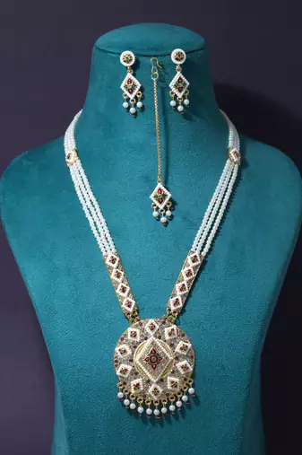 Multi color rajputi jewellery rani haar