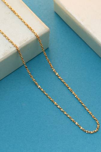 Gold color fashion chain necklace