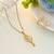 Gold color fashion chain pendant with earring
