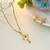 Gold color fashion chain pendant with earring