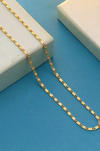 Gold color fashion chain necklace