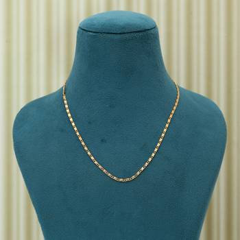 Gold color fashion chain necklace 2