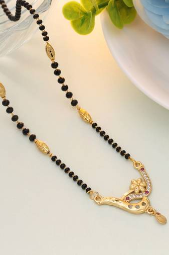 Gold color mangalsutra