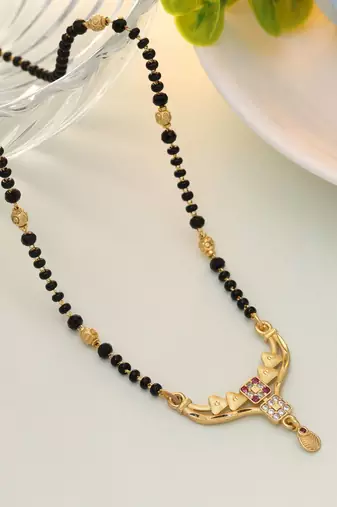 Gold color mangalsutra