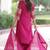Pink faux blooming embroidered kurti pant with dupatta