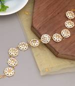 White color kundan matha patti