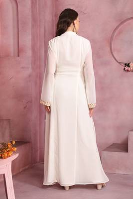 Designer Jalabiya with Embrodiered Embellished Front Panel 3